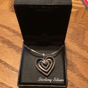 Sterling silver heart shaped necklace from Macy’s